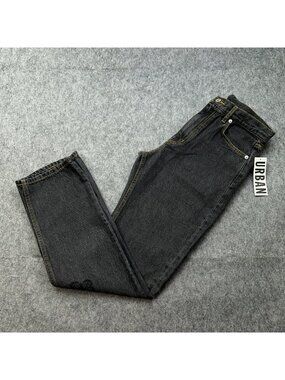 X-Girl Butterfly Print Straight Leg Jeans Women's Sz Medium High Waist Denim NWT